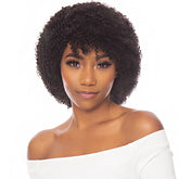 The Wig Black Pink Pure Virgin Remy 100% Human Hair Wig - HHBW.SHORT CURL